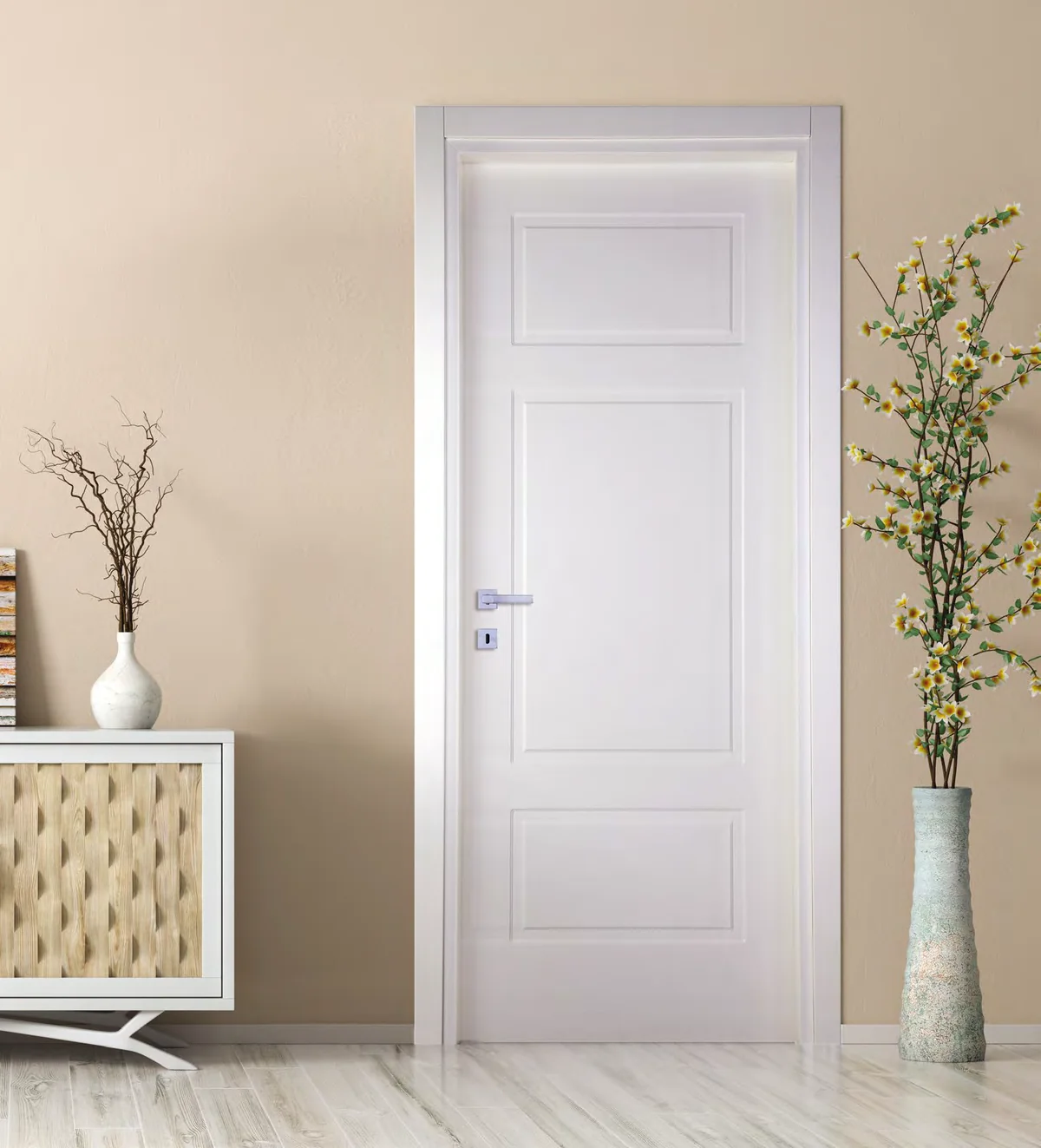 Porta interna DOOR 162: laccato bianco tenue