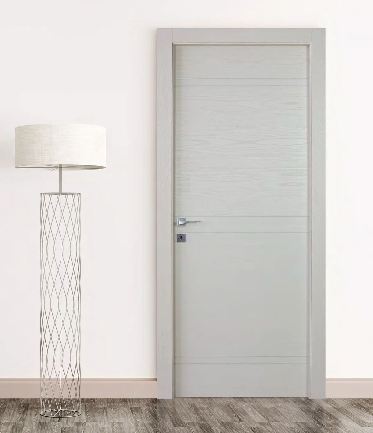 Porta interna GEO 204: frassino grigio chiaro a poro aperto