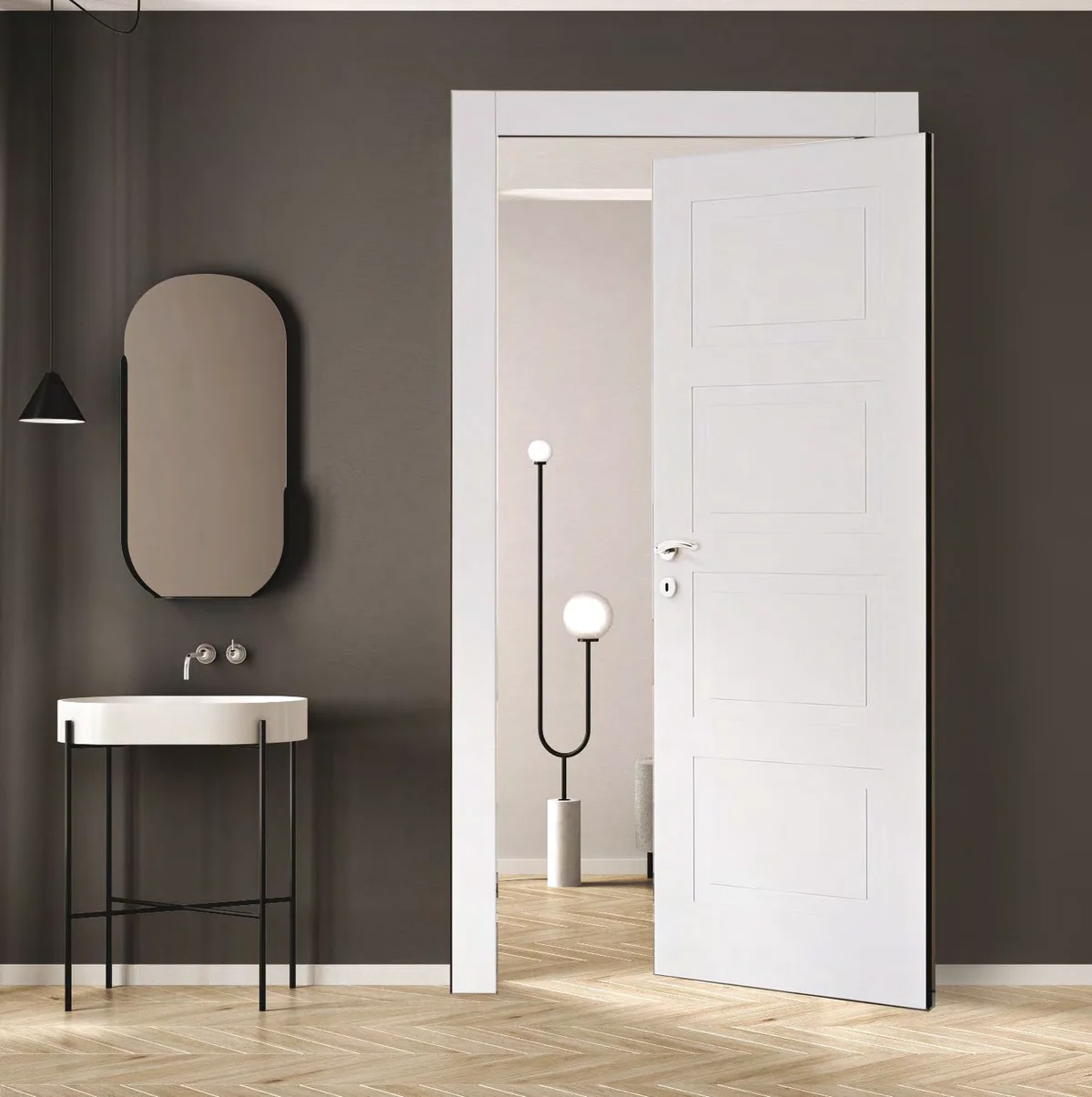 Porta interna OPERA 213/Q: laccato bianco